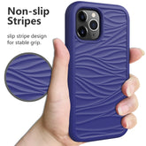 Wave Pattern 3 in 1 Silicone + PC Shockproof Phone Case, For iPhone 14 Pro Max